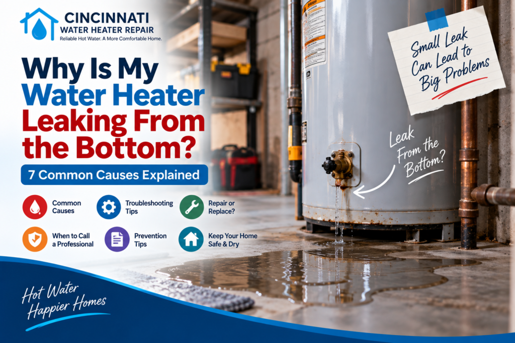 why is my water heater leaking from bottom